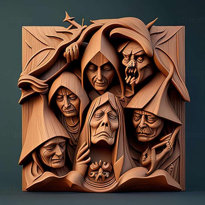 3D model Nine Witches Family Disruption game (STL)